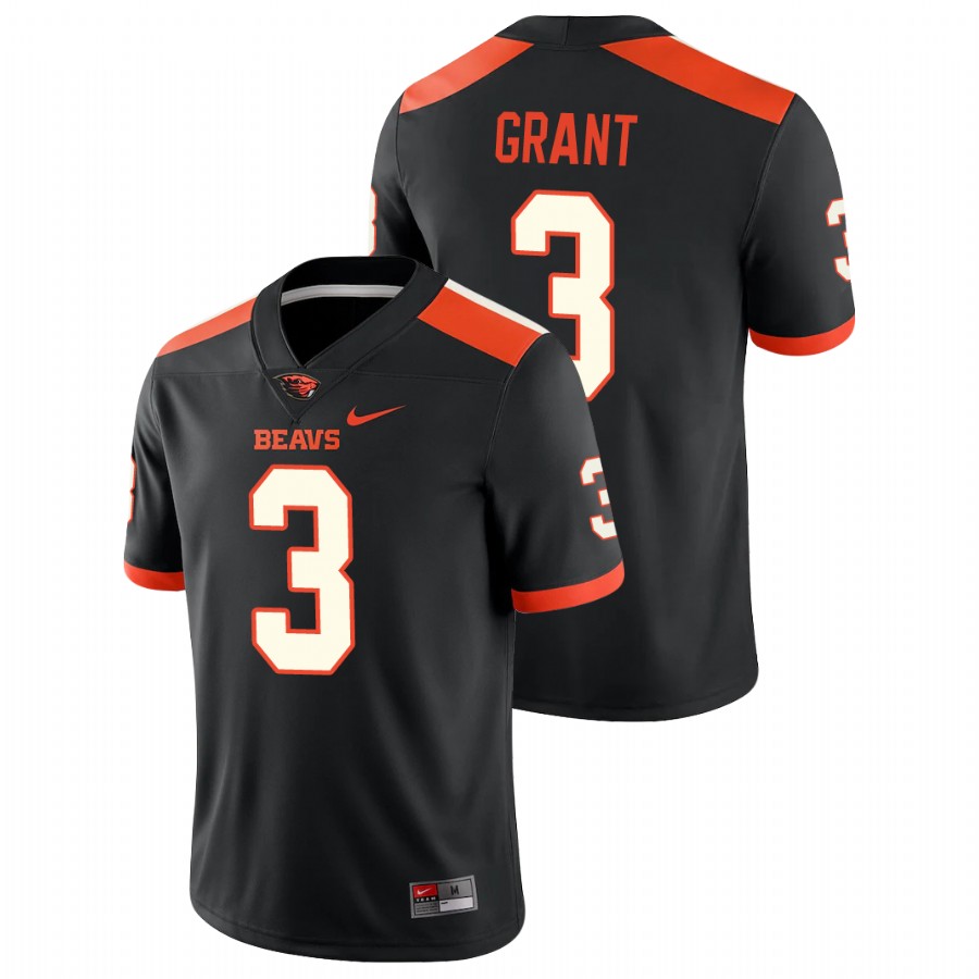 men's oregon state beavers jaydon grant black college football game jersey