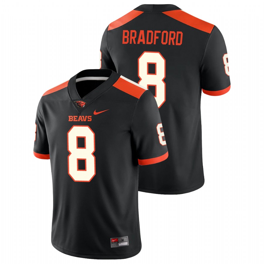 men's oregon state beavers trevon bradford black college football game jersey