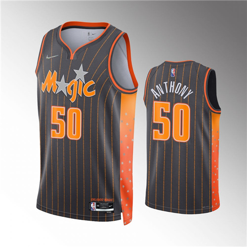 Orlando Magic Cole Anthony 2021-22 75th Anniversary City Anthracite stitched Jersey #50