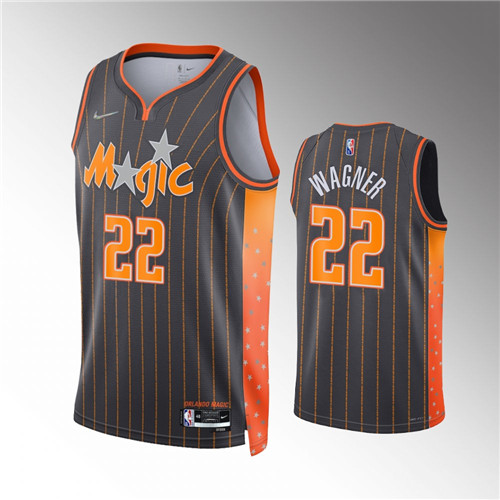 Orlando Magic Franz Wagner 2021-22 75th Anniversary City Anthracite stitched Jersey #22