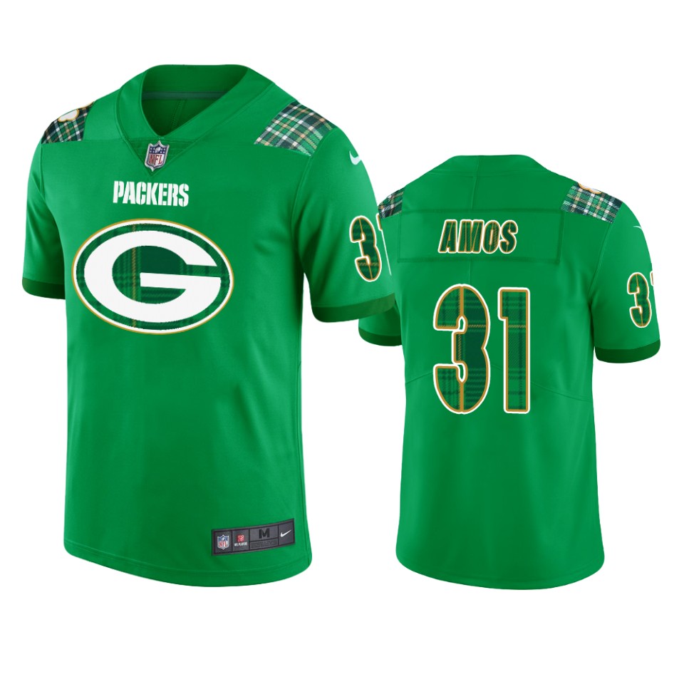 men's packers adrian amos kelly green st. patrick's day jersey