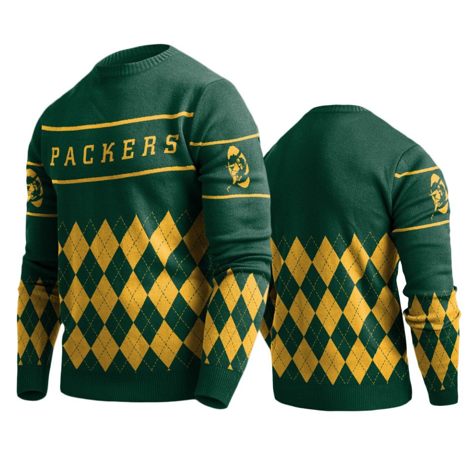 men's packers green retro sweater
