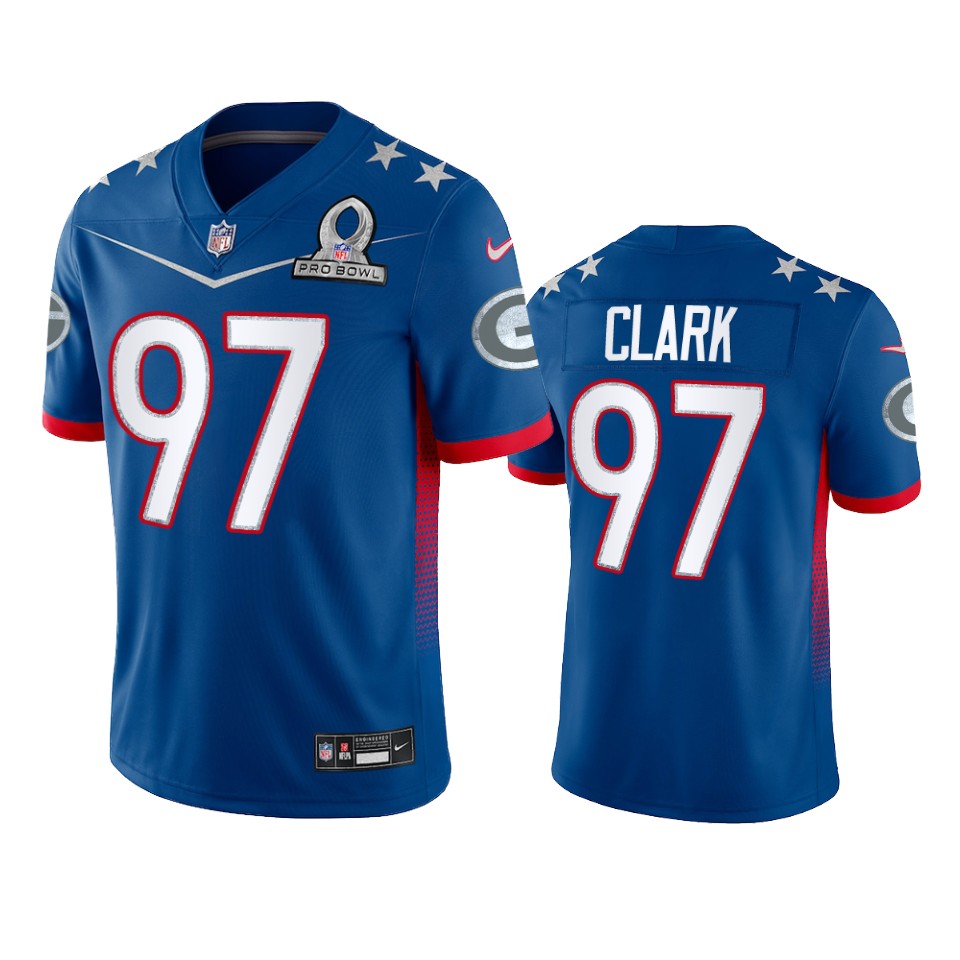 men's packers kenny clark royal game 2022 nfc pro bowl jersey