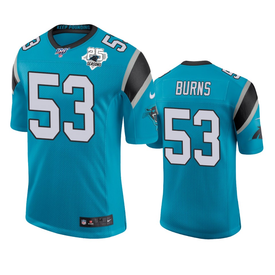 men's panthers brian burns blue 25th season classic limited jersey