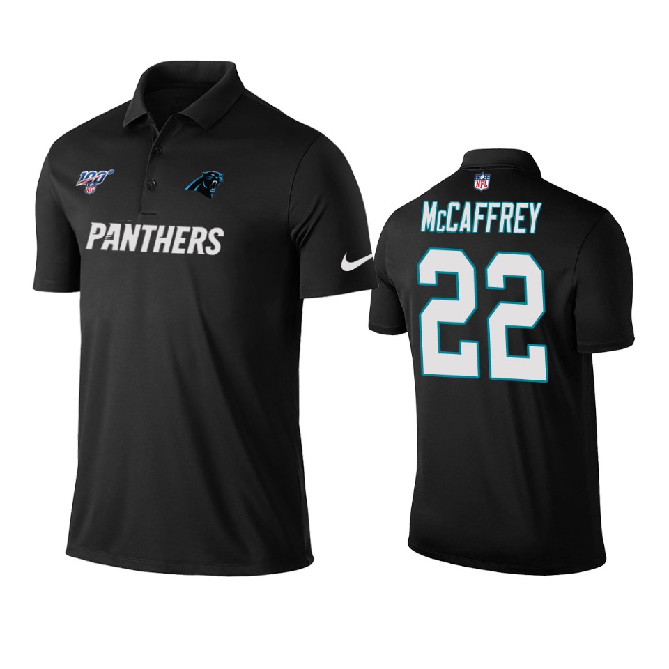 men's panthers christian mccaffrey black 100th season polo