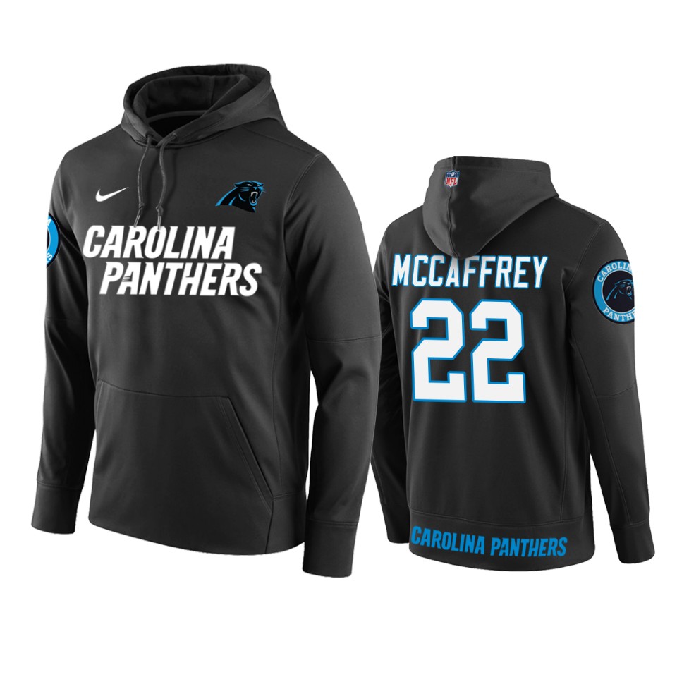 men's panthers christian mccaffrey black circuit wordmark hoodie