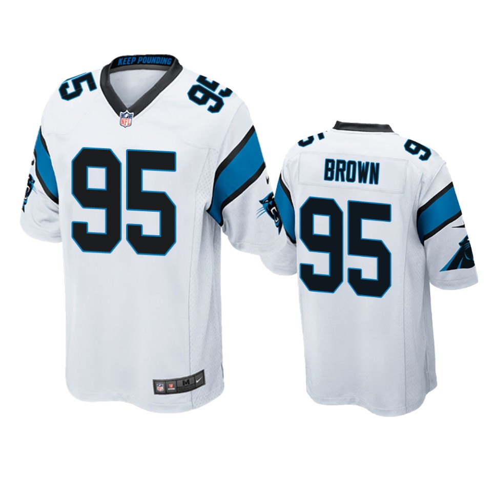 men's panthers derrick brown white game jersey