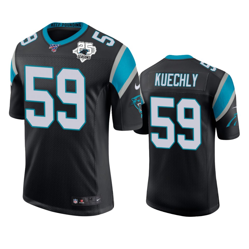 men's panthers luke kuechly black 25th season vapor limited jersey