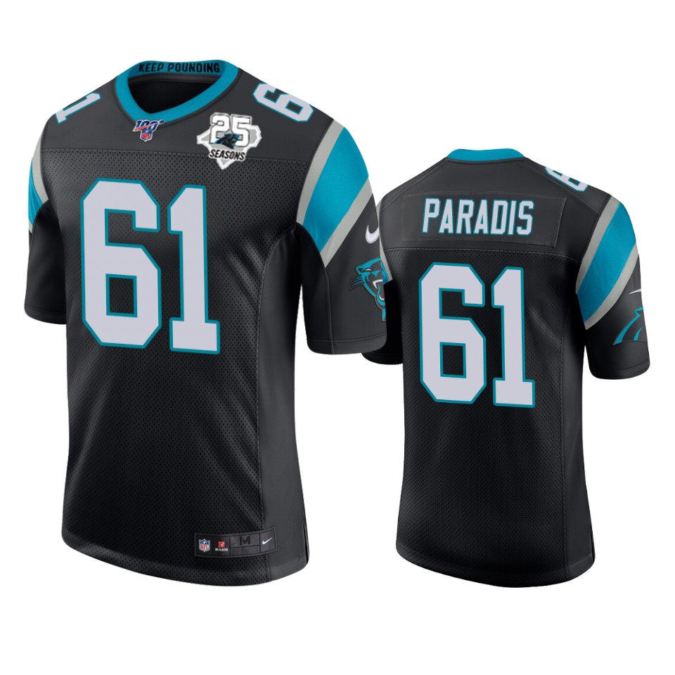 men's panthers matt paradis black 25th season vapor limited jersey