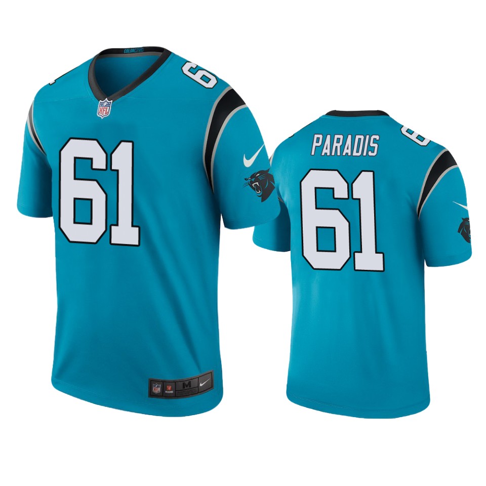 men's panthers matt paradis blue color rush legend jersey