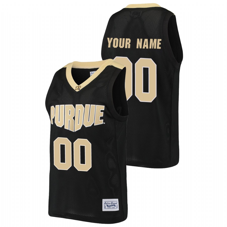 men's purdue boilermakers custom basketball alumni black jersey 1a