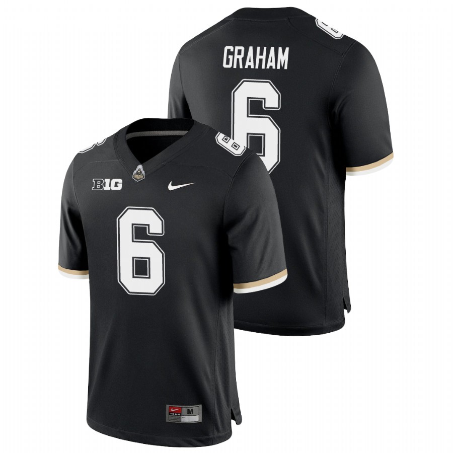 men's purdue boilermakers jalen graham black college football game jersey