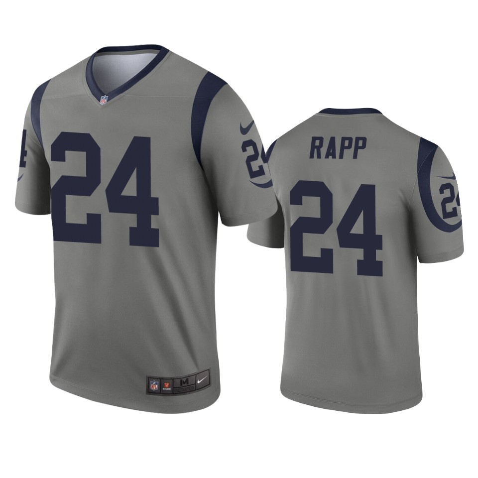 men's rams taylor rapp gray inverted legend jersey