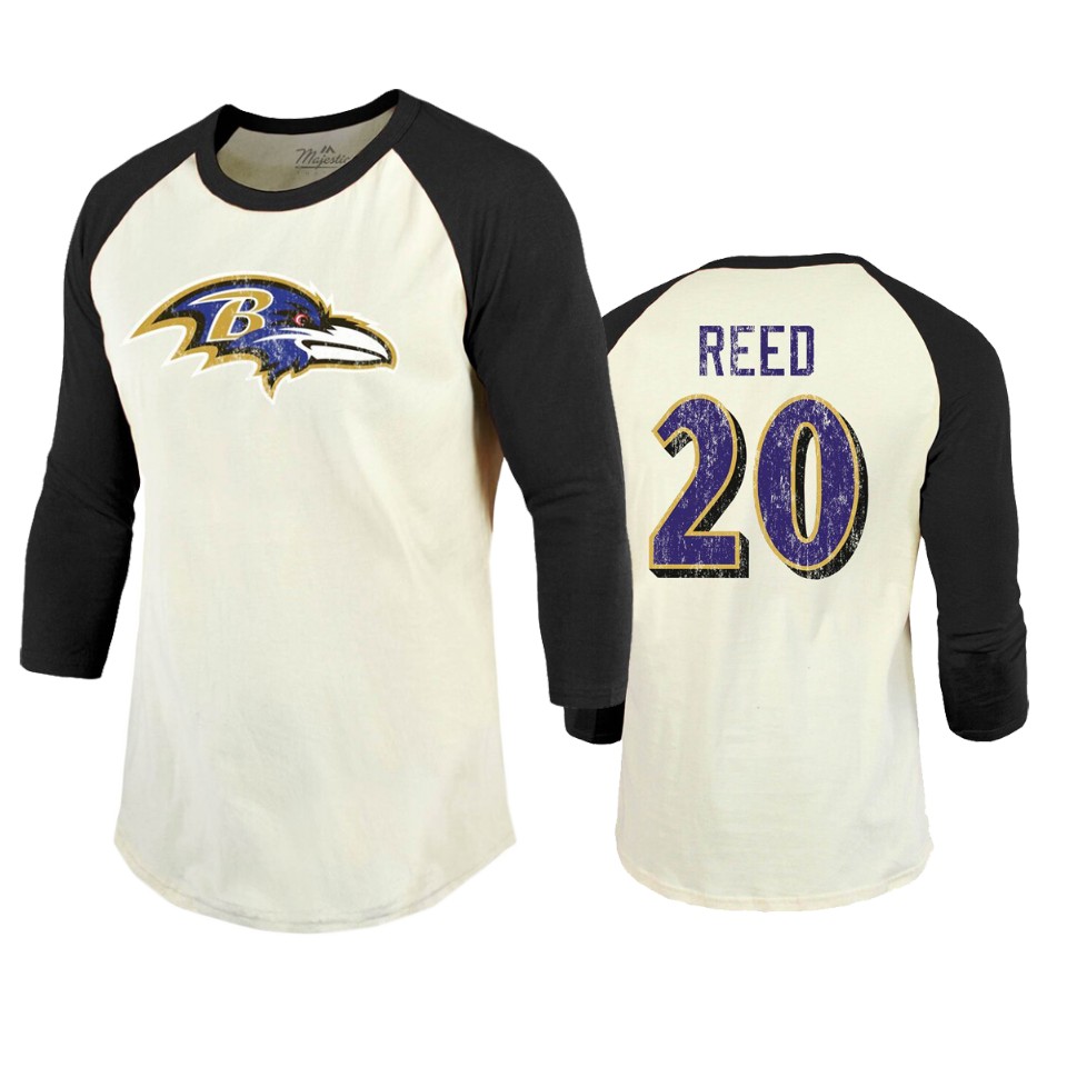 men's ravens ed reed cream black vintage inspired t shirt