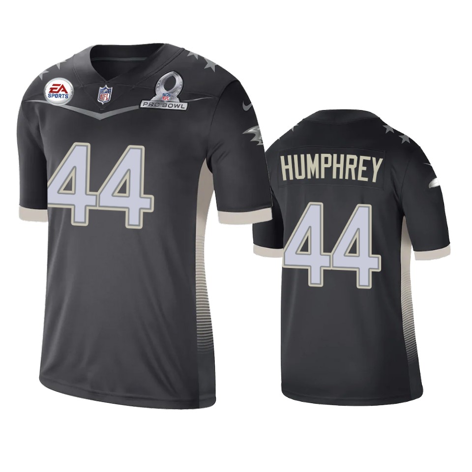 men's ravens marlon humphrey anthracite 2021 afc pro bowl game jersey