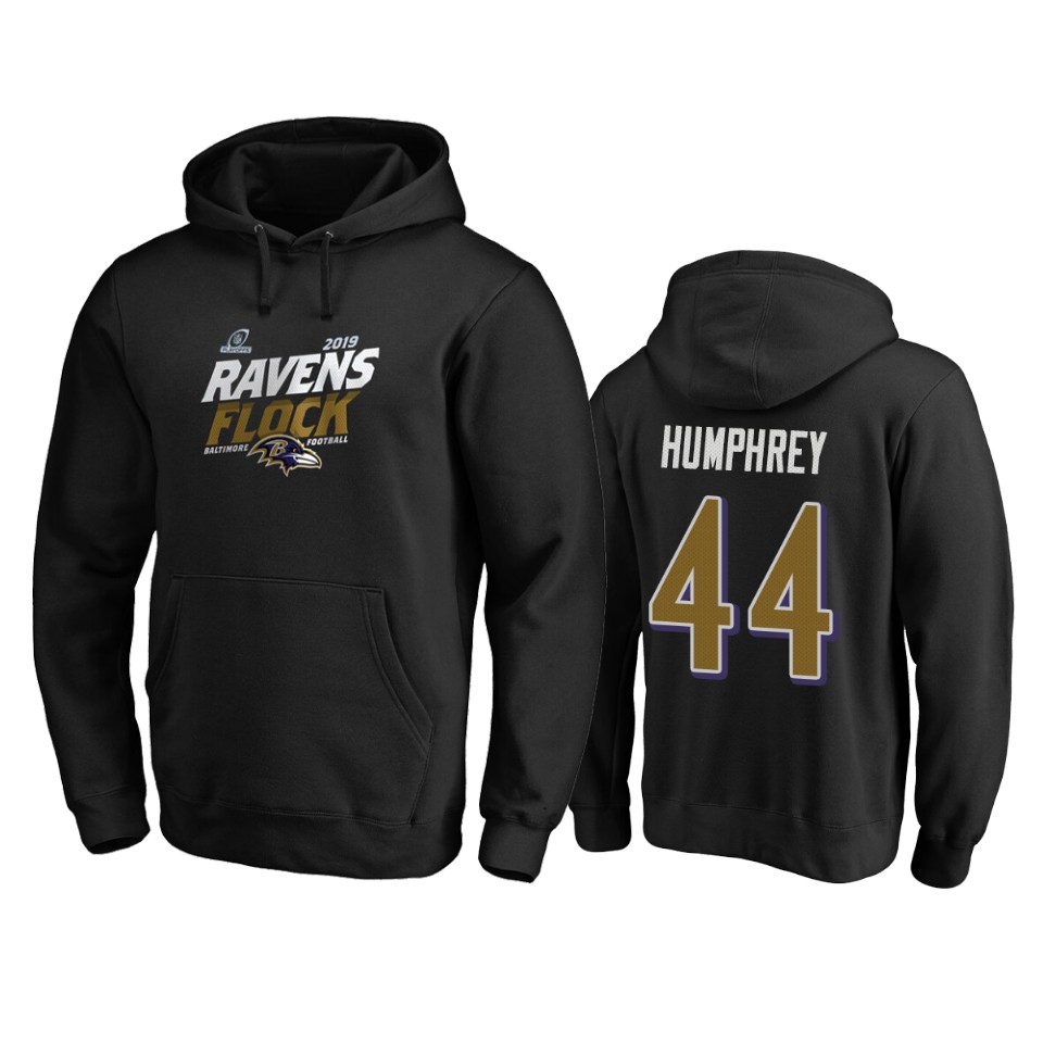 men's ravens marlon humphrey black 2019 nfl playoffs bound hometown checkdown pullover hoodie