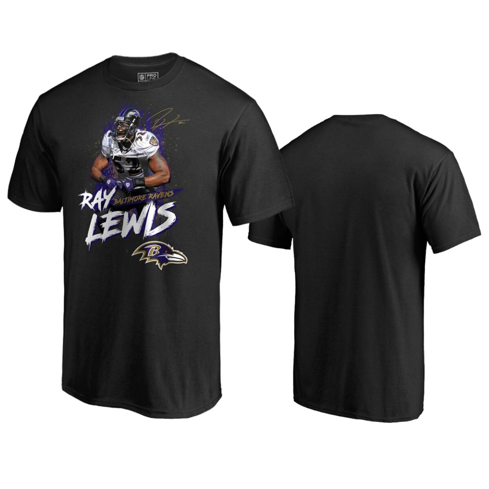 men's ravens ray lewis black gridiron great graphic t shirt