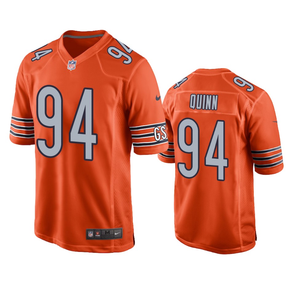 men's robert quinn bears orange game jersey