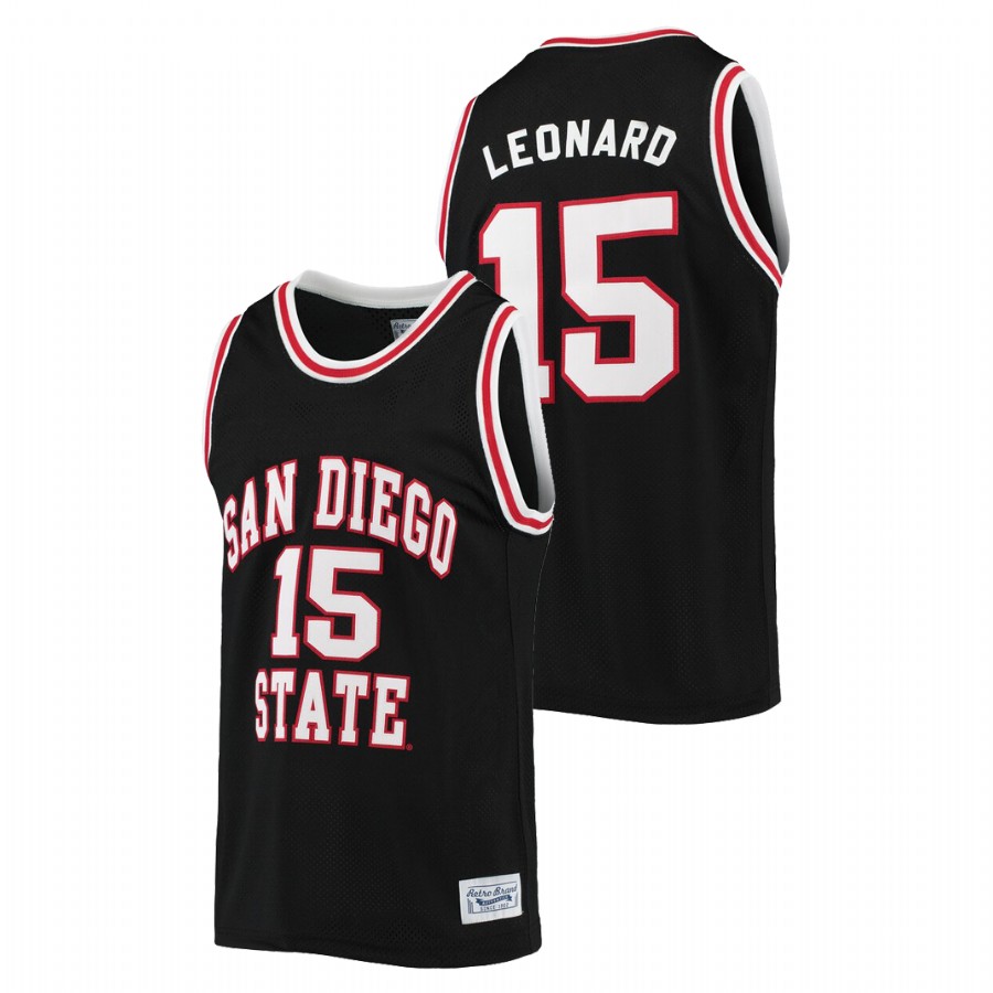 men's san diego state aztecs kawhi leonard college basketball alumni limited black jersey