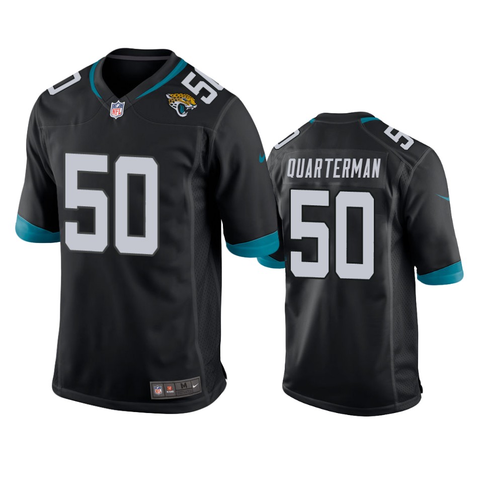 men's shaquille quarterman jaguars black game jersey
