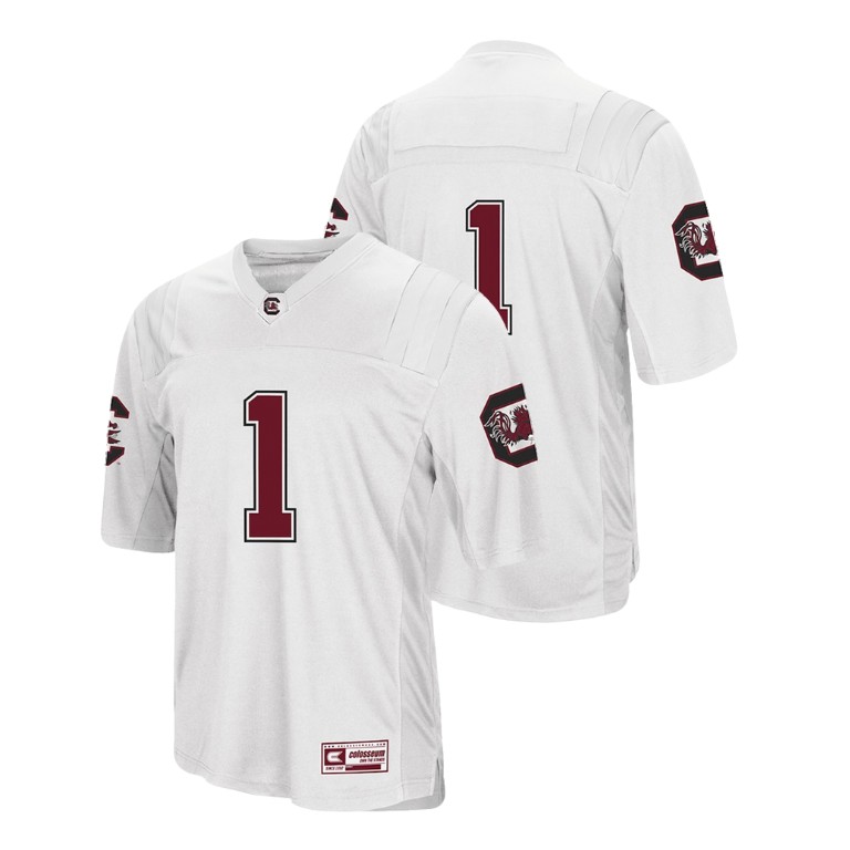 men's south carolina gamecocks 1 white college football colosseum jersey