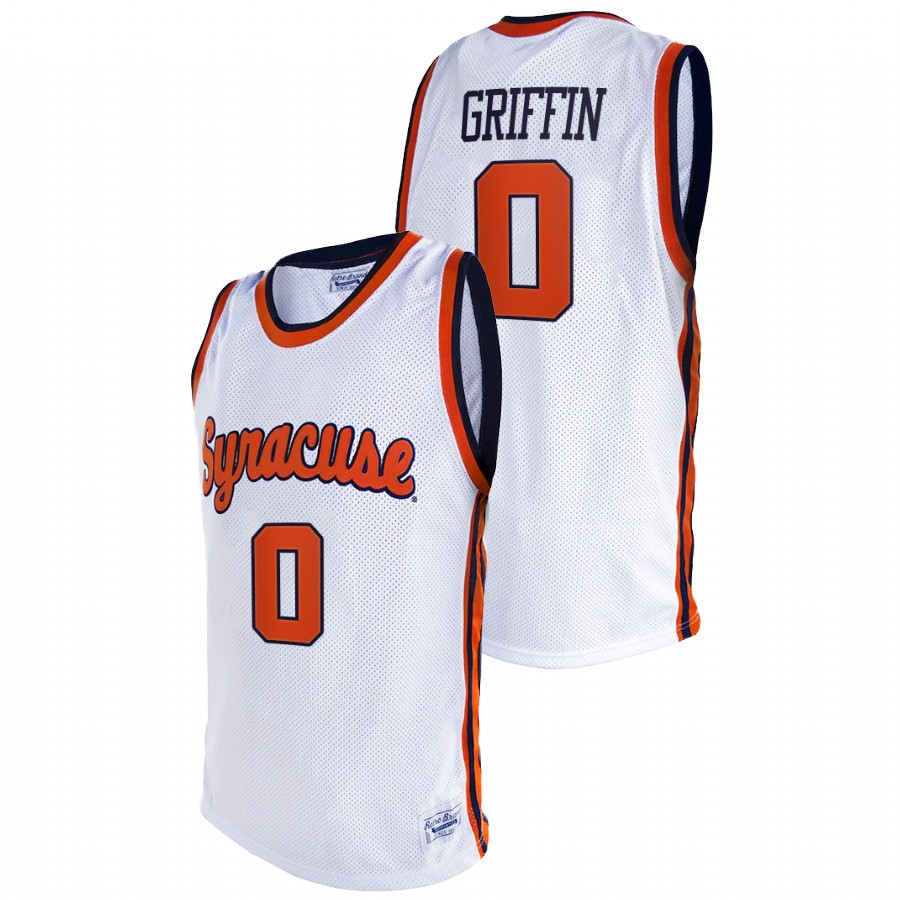 men's syracuse orange alan griffin 2021 original retro college basketball white jersey