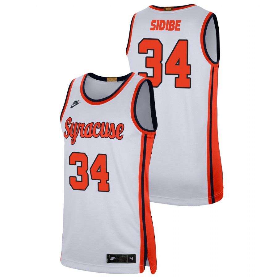 men's syracuse orange bourama sidibe 2021 swingman player college basketball white jersey