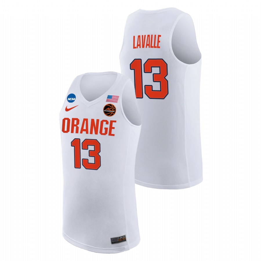 men's syracuse orange chris lavalle 2021 college basketball replica white jersey
