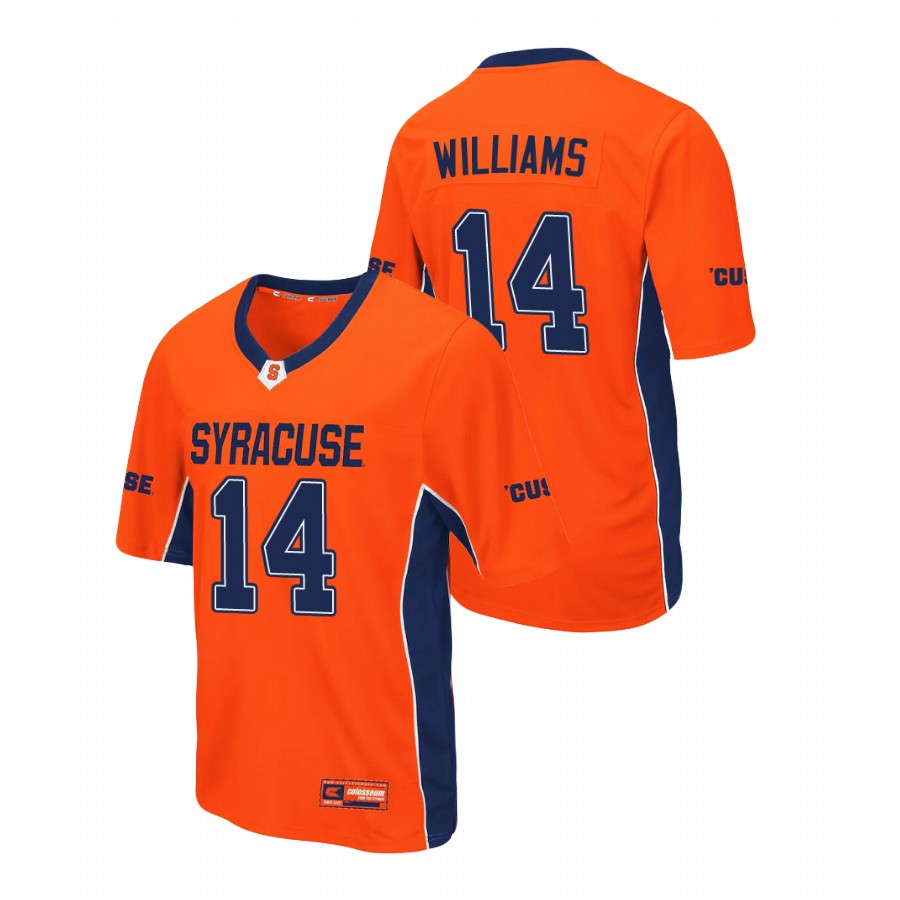 men's syracuse orange garrett williams orange max power football jersey