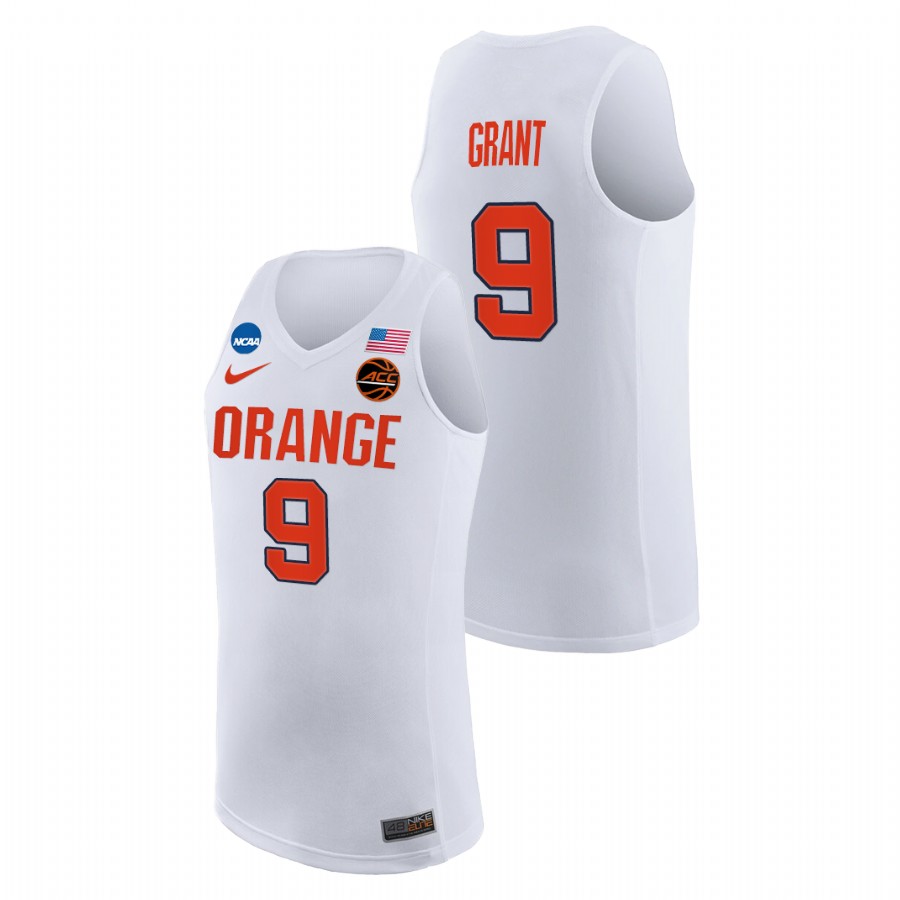 men's syracuse orange jerami grant 2021 college basketball replica white jersey