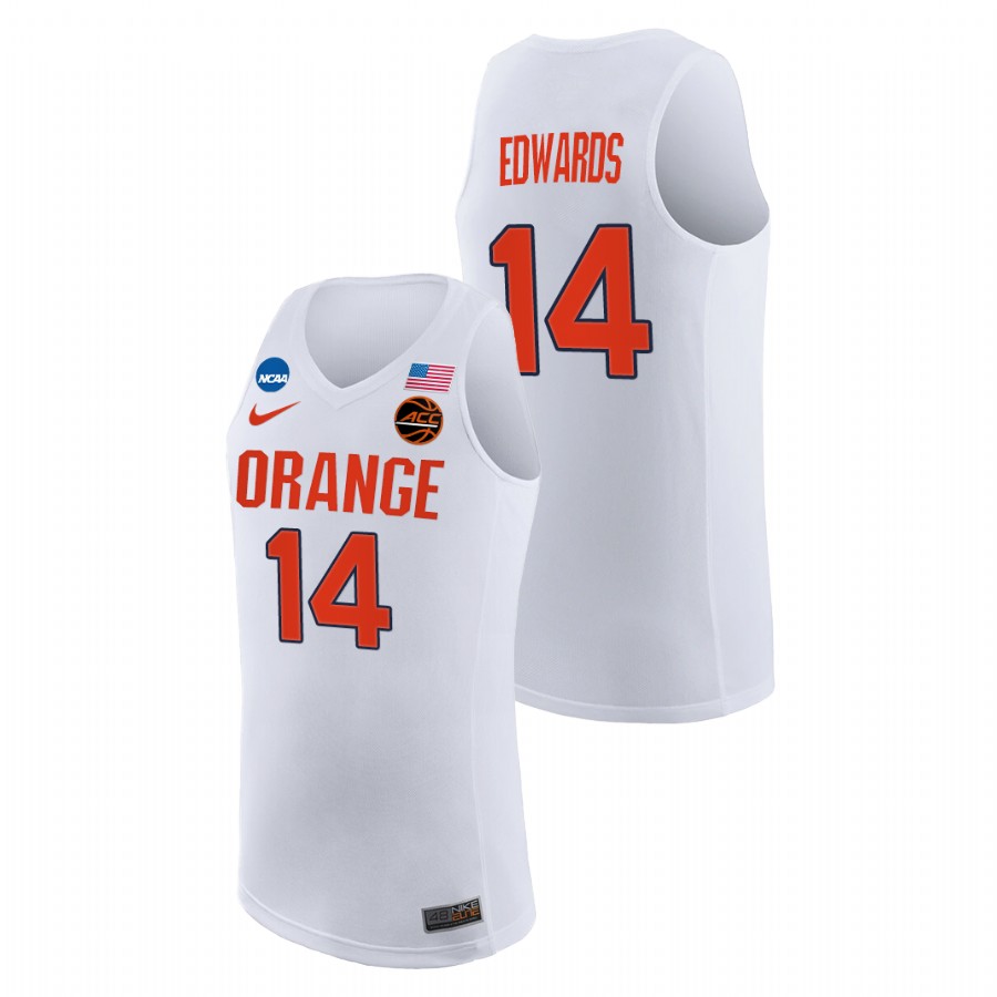 men's syracuse orange jesse edwards 2021 college basketball replica white jersey