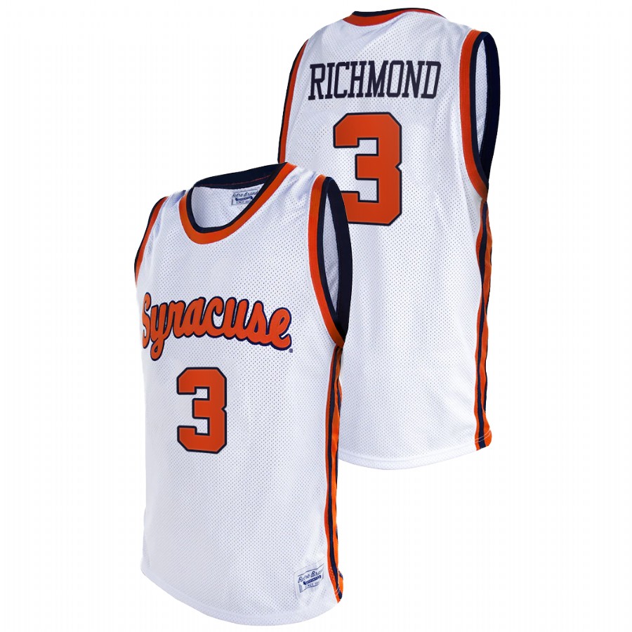 men's syracuse orange kadary richmond 2021 original retro college basketball white jersey