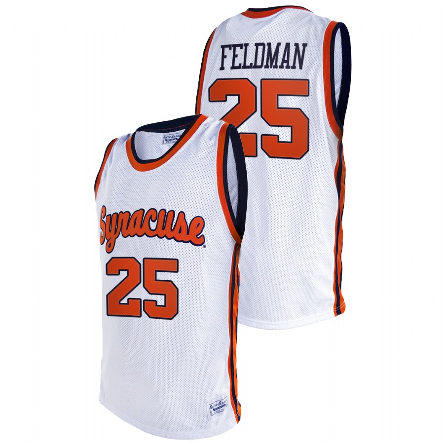 men's syracuse orange shane feldman 2021 original retro college basketball white jersey