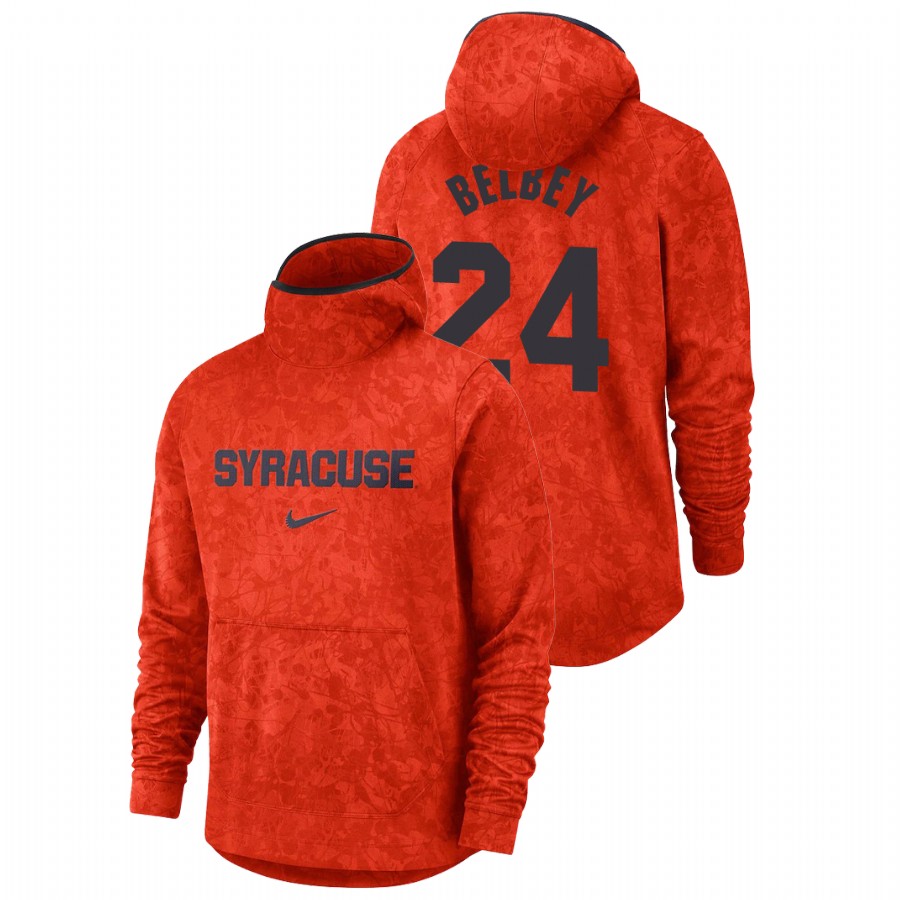 men's syracuse orange shaun belbey team logo pullover orange basketball spotlight hoodie