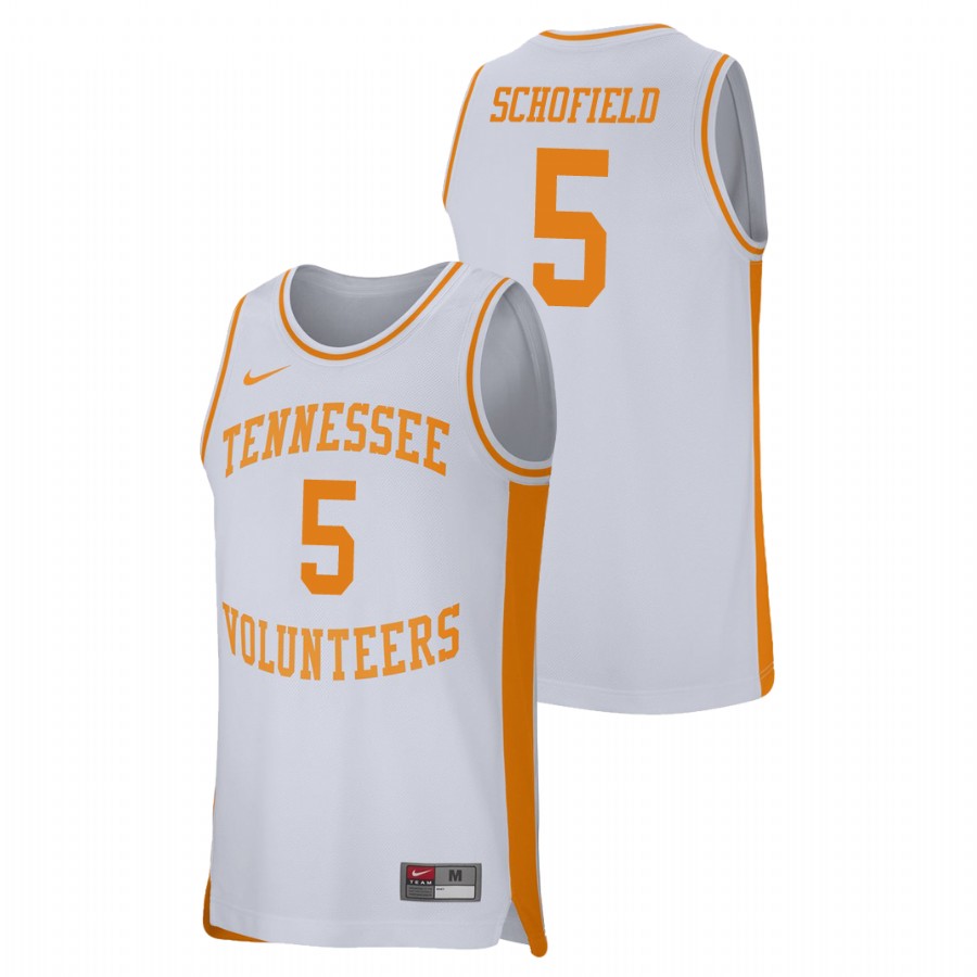 men's tennessee volunteers admiral schofield white retro performance college basketball jersey