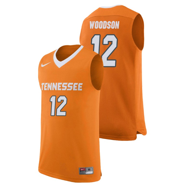 men's tennessee volunteers brad woodson orange replica college basketball jersey