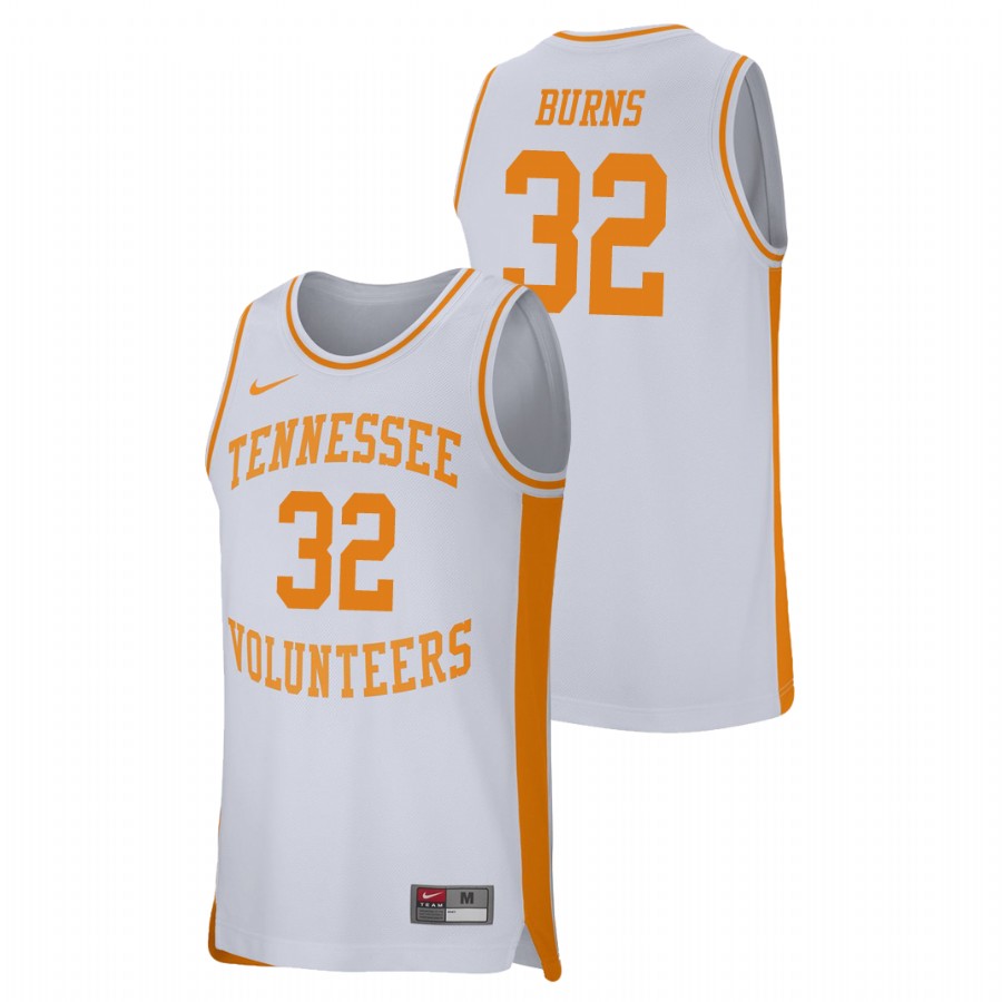men's tennessee volunteers d 1.j. burns white retro performance college basketball jersey