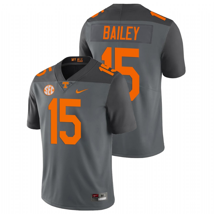 men's tennessee volunteers harrison bailey gray limited football jersey
