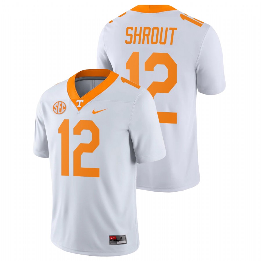 men's tennessee volunteers j.t. shrout white game college football jersey