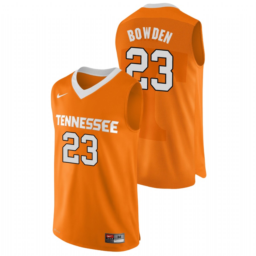 men's tennessee volunteers jordan bowden orange authentic performace college basketball jersey