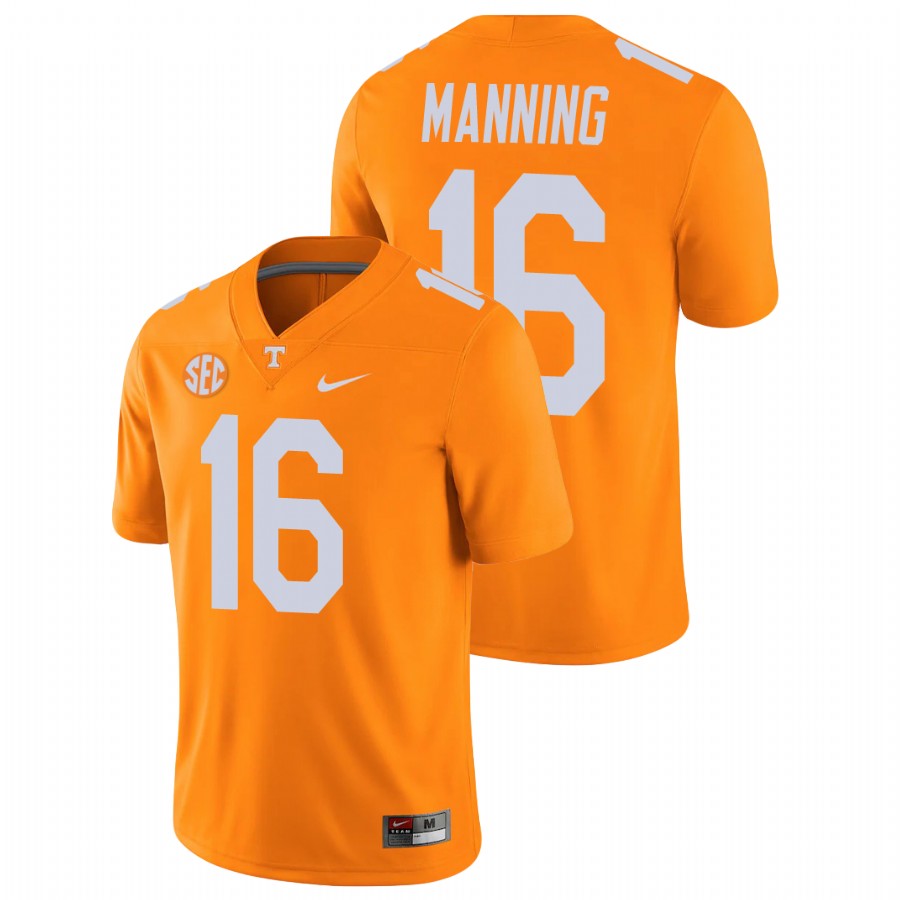 men's tennessee volunteers peyton manning orange college football alumni player game jersey