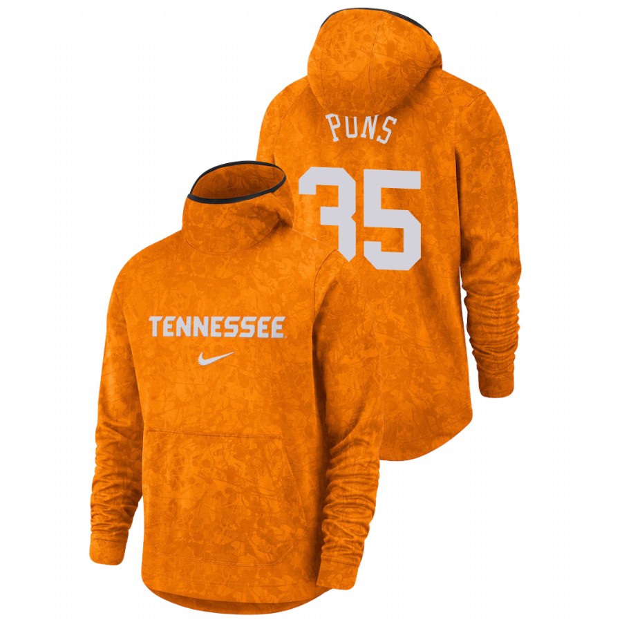 men's tennessee volunteers yves pons team logo pullover tennessee orange basketball spotlight hoodie
