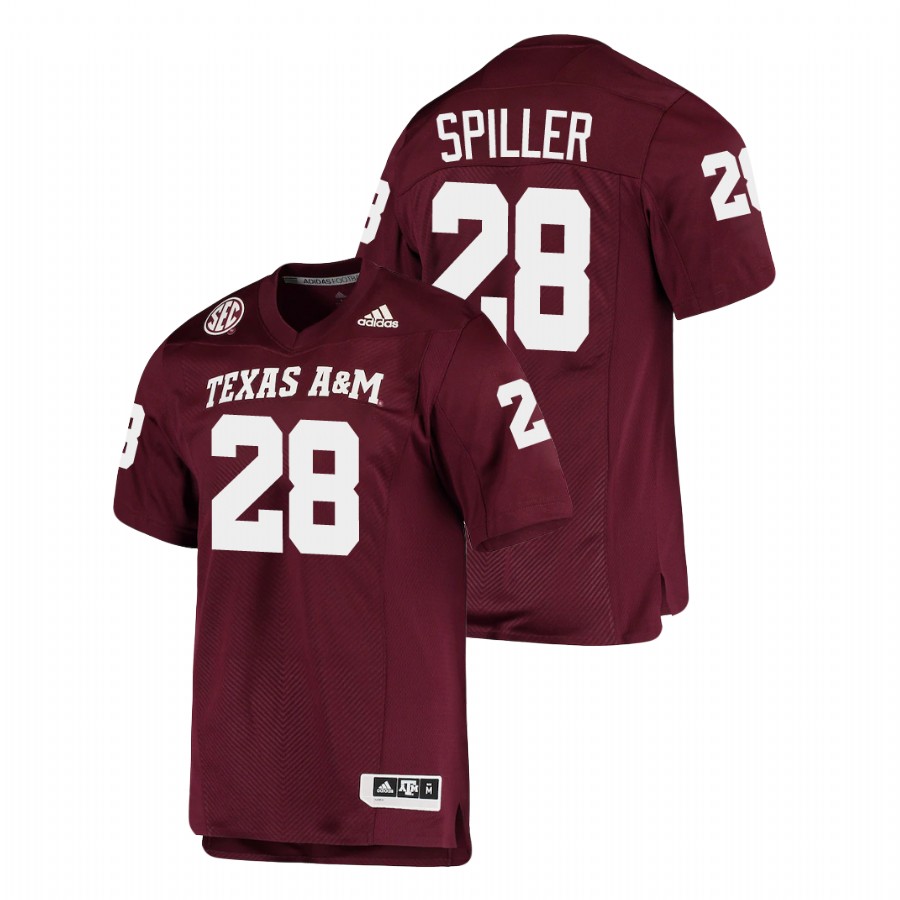 men's texas a&m aggies isaiah spiller maroon alumni football game jersey