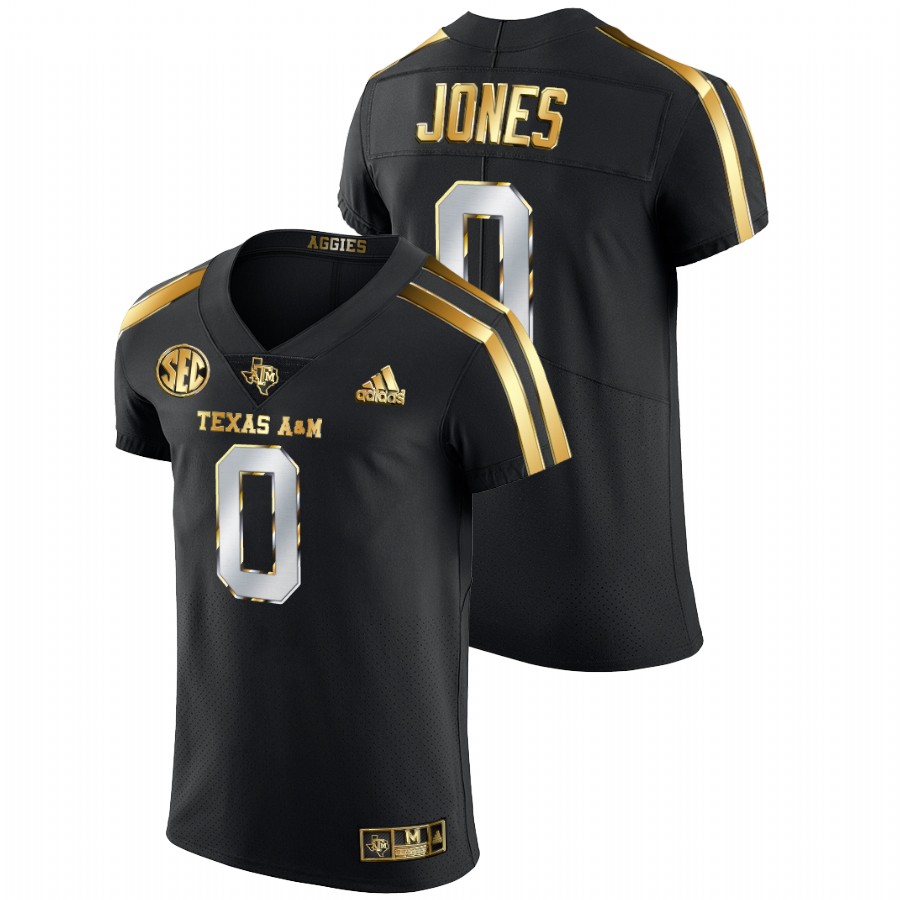 men's texas a&m aggies myles jones black golden edition authentic jersey