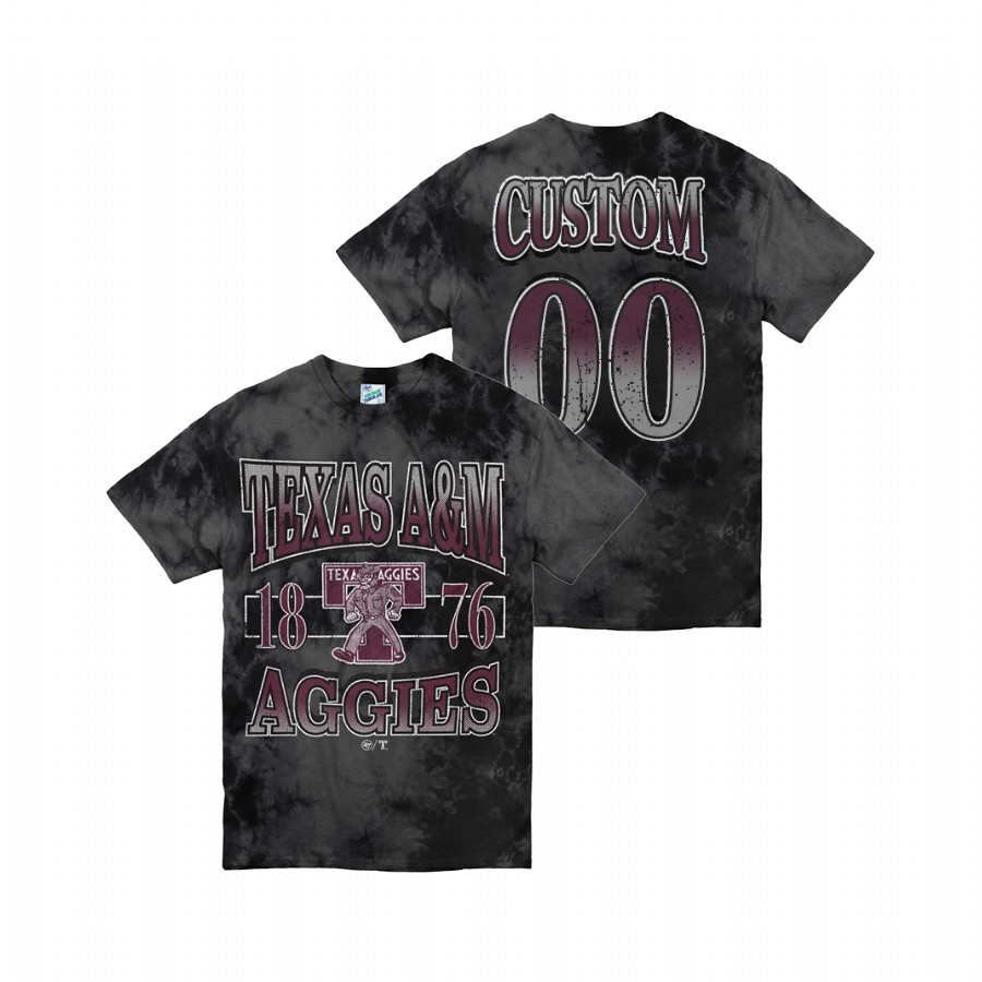 men's texas a&m aggies vintage tubular custom black t shirt