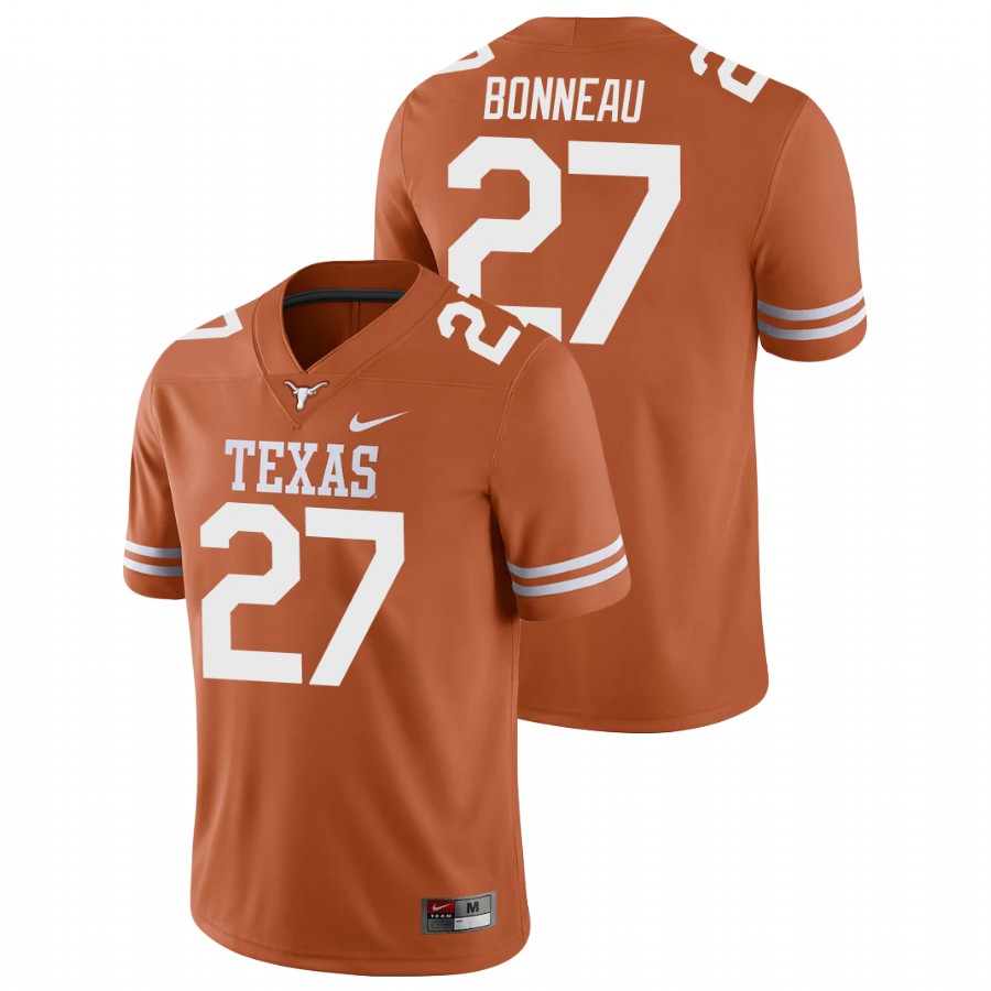men's texas longhorns skyler bonneau texas orange college football game jersey