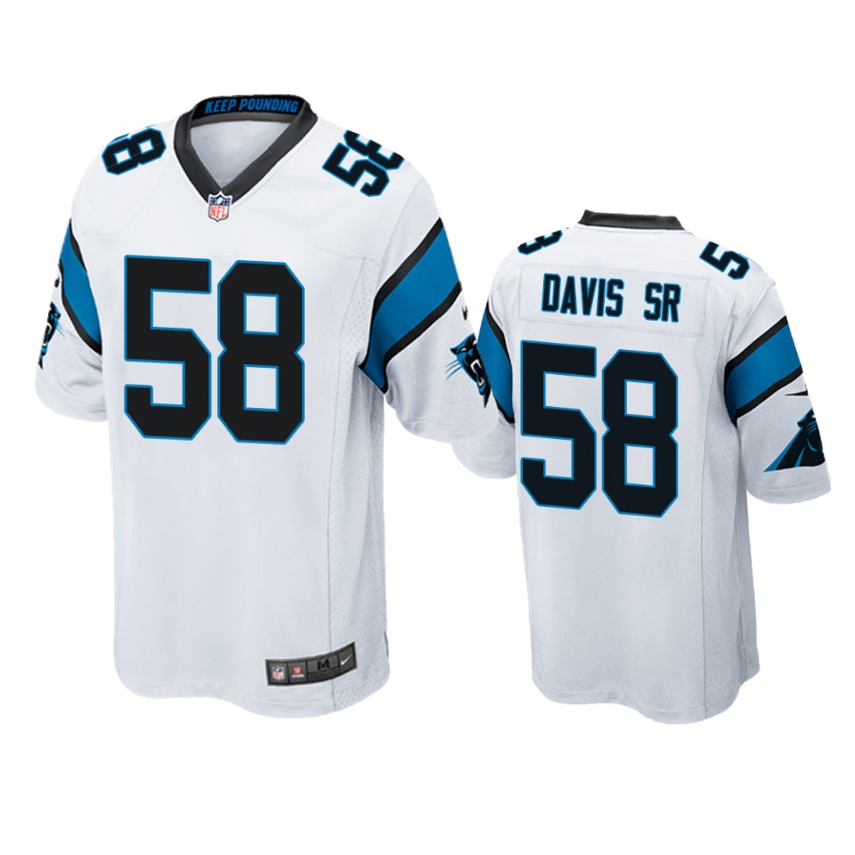 men's thomas davis sr panthers white game jersey