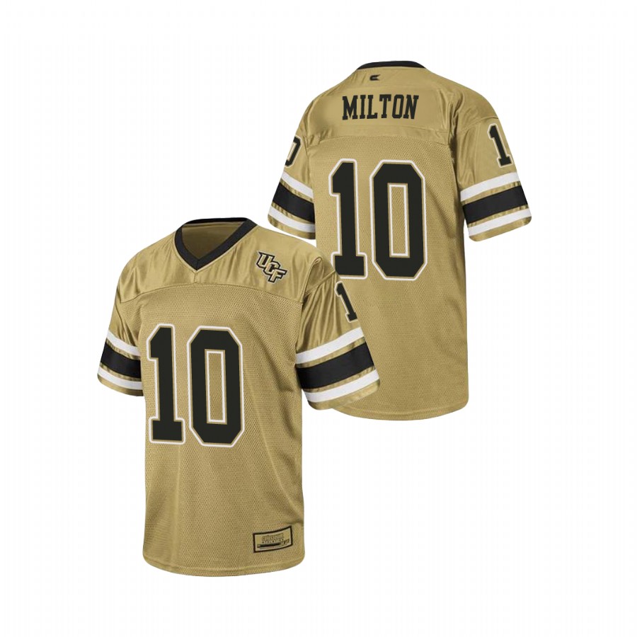 men's ucf knights mckenzie milton gold replica stadium football jersey