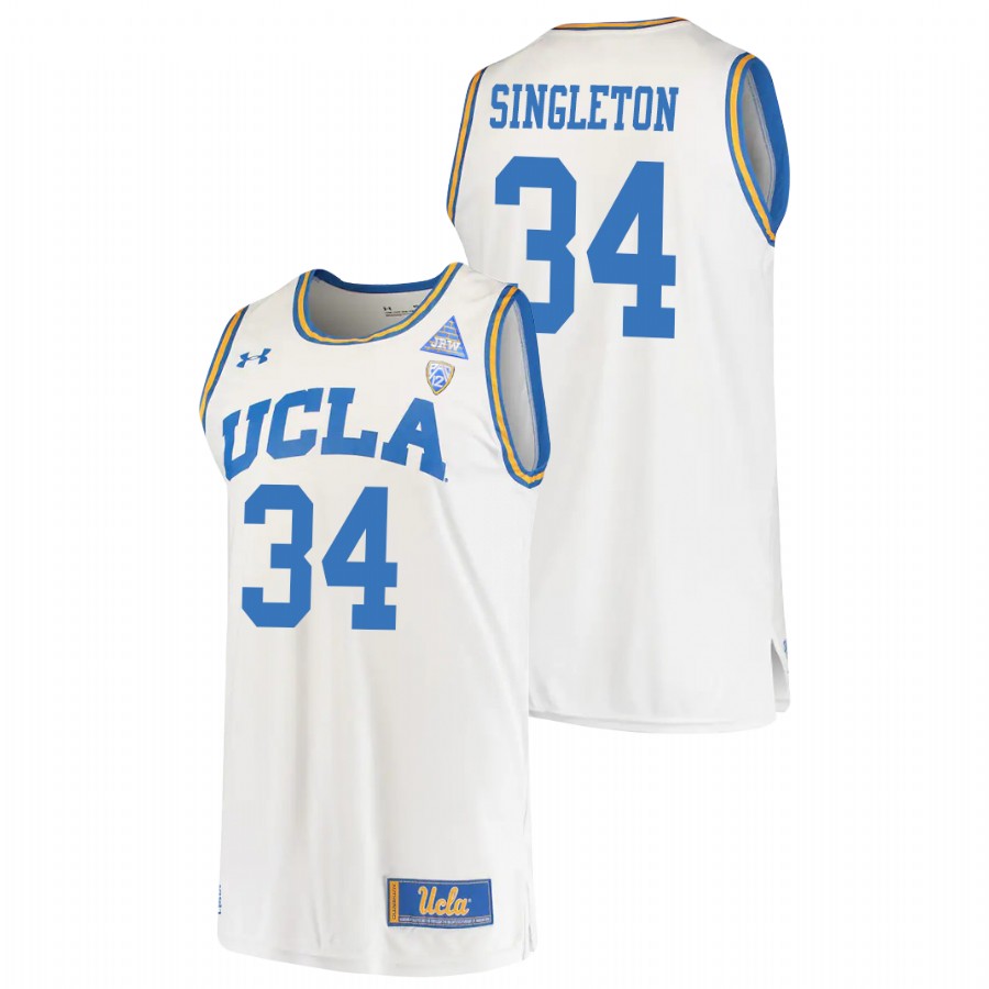 men's ucla bruins david singleton 2021 original retro college basketball white jersey