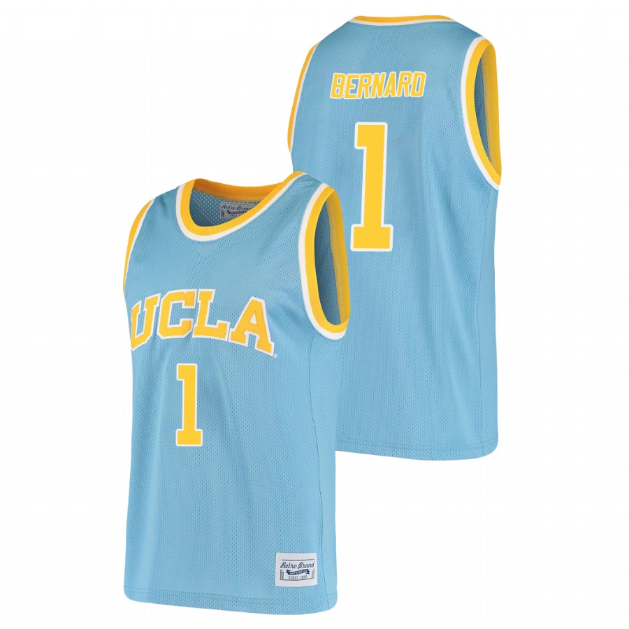men's ucla bruins jules bernard 2021 original retro alumni basketball blue jersey